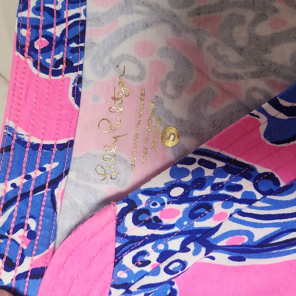 Lilly Pulitzer Pink and Blue Tunic, Size Small - Picture 6 of 10